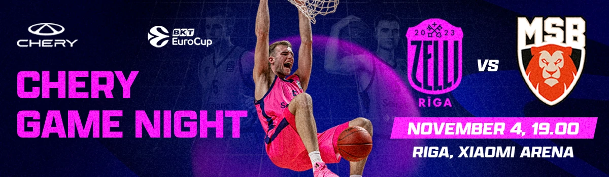BKT EuroCup: Rīgas Zeļļi vs Le Mans Sarthe Basket